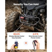 Charger l'image dans la visionneuse de galerie, Amocart 4500LBS Electric Winch 12V ATV/UTV Winch with 39ft Steel Wire Rope Wireless & Wired Remote Control for Towing Off-Road