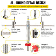 Charger l'image dans la visionneuse de galerie, Amocart Adjustable Steel Hole Saw Cutter Kit 40-200mm w/ Shield Hole Cutter Drill Bit DIY Tool Sheetrock Veneer Slate
