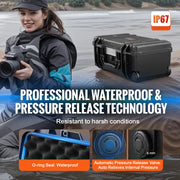 Charger l'image dans la visionneuse de galerie, Amocart Weatherproof Hard Case HeavyDuty Protective Dry Box Case with Pre-cut Foam for Travel Hunting Military Tactical Cameras