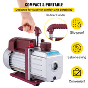 Charger l'image dans la visionneuse de galerie, Amocart 4.5CFM 1/3HP HVAC Refrigerant Vacuum Pump Refrigeration Single-Stage Set for Household Air Conditioning Vacuum Packing