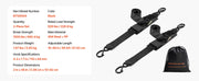 Charger l'image dans la visionneuse de galerie, Amocart 2pcs 2/4ft Retractable Ratchet Straps with S Hooks 2in Cargo Ratchet Tie Down Luggage Belt Strap for Trailers Vehicles