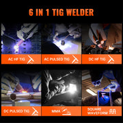 Load image into Gallery viewer, HITBOX AC/DC Aluminium Tig Welding Machine HBT250P HF TIG/MMA ARC Stick Welder with Pulse Argon Welding IGBT Inverter 2T/4T