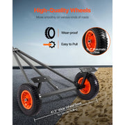 Bild in Galerie-Viewer laden, Amocart 420lbs Boat Trailer Dolly Carbon Steel Kayak Mover with 15.7in Pneumatic Tires & Bracket for Moving Fishing Motorboat