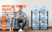 Bild in Galerie-Viewer laden, Amocart 3/4/5 Tiers Water Jug Holder Iron Water Bottle Holder Double/Single Row Easy Installation for Kitchen Office Livingroom