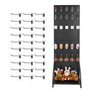 Bild in Galerie-Viewer laden, Amocart Standing Pegboard Display with Casters & 30 Hooks Thickened Steel Peg Board Panel for Retail Store Jewelry Shop