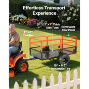 Load image into Gallery viewer, SucceBuy Garden Utility Trailer 28 Cu.Ft. & 1800lbs ATV UTV Trailer Tow Behind Steel Dump Trailers for Lawn Tractor Garden Waste