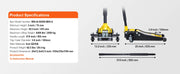Charger l'image dans la visionneuse de galerie, Amocart 2T Low Profile Floor Jack Iron Hydraulic Racing Floor Jack Hydraulic Car Jack with Single/Dual Piston Quick Lift Pump
