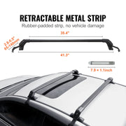 Bild in Galerie-Viewer laden, Amocart 155LBS Roof Rack Crossbar Adjustable Aliuminum Roof Rail Crossbar Retractable Baggage Luggage Carrier Top Roof Crossbar