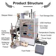 Load image into Gallery viewer, Multifunctional Soldiering Machine Semi-Automatic Soldering Station Precision USB Spot Welding DC Plug Soldering LED Light Power