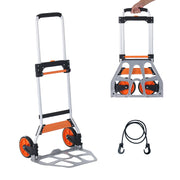 Charger l'image dans la visionneuse de galerie, Amocart 275/309 lbs Folding Hand Truck Portable Unity Cart Dolly with Telescoping Handle and Binding Rope for Moving Warehouse