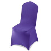Load image into Gallery viewer, SucceBuy 50 Pcs Purple Chair Covers Polyester Spandex Chair Cover Stretch Slipcovers for Wedding Party Flat-Front Chair Covers