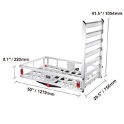 Bild in Galerie-Viewer laden, Amocart 47/53/60 in Hitch Cargo Carrier 400/500lb Capacity Trailer Hitch Mount Aluminum Cargo Basket for Truck Pickup Camping