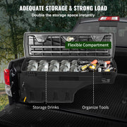 Bild in Galerie-Viewer laden, Amocart Truck Bed Storage Box Lockable Lid Waterproof ABS Wheel Well Tool Box 6.6 Gal with Password Padlock Fit for Driver Side
