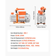 Charger l'image dans la visionneuse de galerie, SucceBuy 3.5CFM 180W 1 Stage or 5CFM 375W / 7CFM 550W 2 Stage HVAC Rotary Vane AC Vacuum Pump, for R134a R22 R410a Systems Use