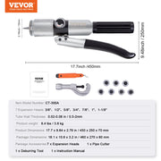 Bild in Galerie-Viewer laden, Amocart Hydraulic Tube Expander w/ 7 Pipe Expander Heads Deburring Tool Pipe Cutter for Copper Aluminum Brass Soft Steel Pipes