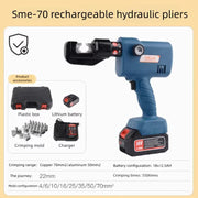 Load image into Gallery viewer, Portable Electric Hydraulic Crimping Plier SME-70 4-70mm² Lithium Battery Copper Aluminum Terminal Charging for Electrician