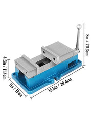 Bild in Galerie-Viewer laden, Amocart 5" Super-Lock Vise For NC/CNC Machines Bench Clamp Vise High Precision, CNC Lockdown Vise Drilling 125mm Width CNC 24KN