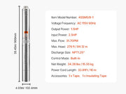 Bild in Galerie-Viewer laden, Amocart Deep Well Submersible Pump 1HP / 1.5HP / 2HP Output Power 230V/115V 31.7 GPM Flow for Industrial Irrigation & Home Use