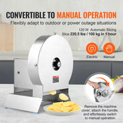 Bild in Galerie-Viewer laden, Amocart Electric Vegetable Slicer 0-12mm Thickness Adjustable Commercial Slicer Machine Convertible to Manual Food Cutter