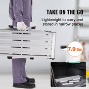 Charger l'image dans la visionneuse de galerie, Amocart Folding Work Platform 330 lbs Load Capacity Aluminum Drywall Stool Ladder Heavy Duty Work Bench w/ Non-Slip Feet