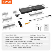 Charger l'image dans la visionneuse de galerie, Amocart Drywall Skimming Blade Set 10/16/24/32/40 inch Skimming Blades + 34-81.6 in Extension Handle Pole Stainless Steel Knife