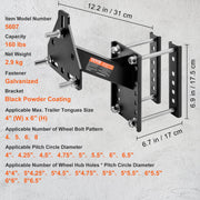 Charger l'image dans la visionneuse de galerie, Amocart 160 lbs Spare Tire Carrier with Mounting Screws Bracket Lugs On Bolt Patterns Tire Mount Wheel Holder for Trailers RV