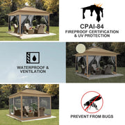 Load image into Gallery viewer, 12x12 FT Pop up Gazebo on Clearance Canopy Tent, Carpas para Patio, Easy up Outdoor Canopy Tents with Portable, Customized