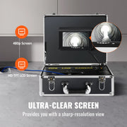 Load image into Gallery viewer, Amocart Sewer Camera 7" Screen Pipeline Inspection Camera w/ DVR Function Waterproof Camera w/12 Adjustable LEDs 16 GB SD Card