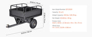 Charger l'image dans la visionneuse de galerie, Amocart Garden Utility Trailer 17Cu.Ft&600lbs Capacity ATV UTV Trailer Tow Behind Steel Dump Cart with 16" Tires for Lawn Mower