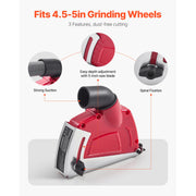 Bild in Galerie-Viewer laden, Amocart Cutting Dust Shroud for Angle Grinders 4-5 in Angle Grinder Dust Shroud with 6 Clamping Washers for Concrete Wall Stone