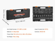 Bild in Galerie-Viewer laden, Amocart 1/2In 26Piece Impact Socket Set Impact Sockets Shallow Socket 6-Point Sockets 1/2 Inches Drive Socket Set Impact Metric