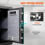 Bild in Galerie-Viewer laden, SucceBuy Electric Safe 2.2/1.8 Cubic Feet Fingerprint&Digital Security Cabinet Safe W/ Fire-proof Bag for Cash Jewelry Documents