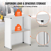 Bild in Galerie-Viewer laden, Amocart Promotion Counter Table Portable Tradeshow Podium Table Display Exhibition Counter Stand Booth Fair Pop Up Podium Table
