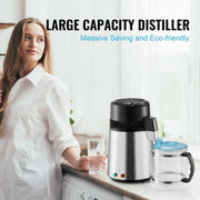 Charger l'image dans la visionneuse de galerie, Amocart Water Distiller 4L 1.05 Gallon Pure Water Purifier Filter For Home Countertop750W Distilled Water Maker Stainless Steel