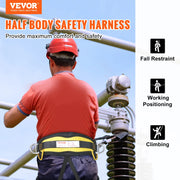 Bild in Galerie-Viewer laden, Amocart Half Body Safety Harness Tree Climbing Harness Half Protection Harness 340 lbs for Fire Rescuing Caving Rock Climbing