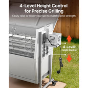 Charger l'image dans la visionneuse de galerie, Amocart 46/52 Inch Stainless Steel Rotisserie Grill Outdoor BBQ Pig Lamb Charcoal Spit Roaster Kit