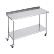 Bild in Galerie-Viewer laden, Amocart Stainless Steel Work Table Commercial Food Prep Worktable with Casters Heavy Duty Prep Worktable for Restaurant Home
