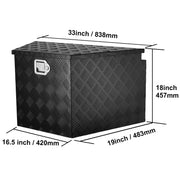 Charger l'image dans la visionneuse de galerie, Amocart Trailer Tongue Box Aluminum Alloy Tongue Box Tool Chest Heavy Duty Trailer Box Utility Trailer Tongue Box for Pickup