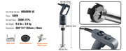 Bild in Galerie-Viewer laden, Amocart Commercial Immersion Blender 500 Watt Heavy Duty Hand Mixer Variable Speed Kitchen Stick Mixer with 304 Stainless Steel