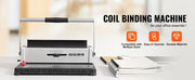 Bild in Galerie-Viewer laden, Amocart Coil Spiral Binding Machine Manual Book Maker 34-Holes Binding 120 Sheets Punch Binder w/ Adjustable Coil Binding Spine