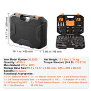 Charger l'image dans la visionneuse de galerie, Amocart Mechanics Tool Set and Socket Set 1/4" 3/8" 1/2" Drive Deep Standard Sockets 450 Pcs SAE and Metric Mechanic Tool Kit