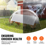 Bild in Galerie-Viewer laden, Amocart Chicken Tunnels 157.5 x 39.4 x 24.2 in Chicken Tunnels for Yard Portable Chicken Tunnels for Outside Corner Frames
