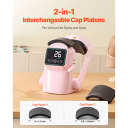 Charger l'image dans la visionneuse de galerie, Amocart Auto Hat Heat Press Machine with 2 Interchangeable Platens Automatic Open & Release Touchscreen Temperature Control