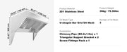 Bild in Galerie-Viewer laden, Amocart 4/5/6/7/8/9FT Commercial Exhaust 201 Stainless Steel Concession Hood Under Cabinet Range Hood Kitchen Vent Hood Sliver