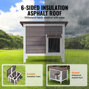 Bild in Galerie-Viewer laden, Amocart Outdoor Cat House Weatherproof, Feral Cat Shelter for Cat Outdoor Wooden Cat Rabbit House with All-Round Foam Insulated