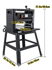 Load image into Gallery viewer, Amocart Electric Planer 12.5/13 inch Thicknesser Wood Planer With Stand & Dust Exhaust 1800W 8000RPM for Woodworking Power Tool