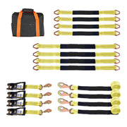 Bild in Galerie-Viewer laden, Amocart Wheel Chock Tie-Down Kit Car Tie Down Kit with Break Strength 10009lbs Working Load 3333lbs for ATV UTV & Pickup Trucks