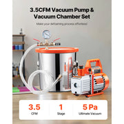 Load image into Gallery viewer, Amocart 3.5 CFM Single Stage Pump & 3 Gallon Vacuum Chamber Degassing Chamber Kit for Stabilizing Wood Degassing Silicone Resin