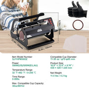 Bild in Galerie-Viewer laden, Amocart Tumbler Heat Press Machine 2 Station Heaters 11-30oz Mug Press Tumbler Press Sublimation Tumblers Cups and Mug 19.6lbs