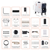 Bild in Galerie-Viewer laden, Amocart 2KW Diesel Heater 12V/24V All in One Diesel Air Heater with Remote Control Display Screen CO Alarm for Vehicle&Outdoor
